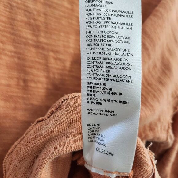 We The Free People 5 Star Tee Small Sweet Cinnamon Slouchy Patched Boho‎ Top - Picture 9 of 11